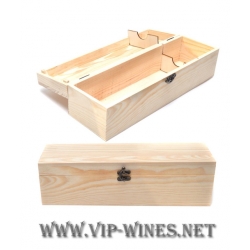 002-1 Кутия за вино с отварящ се капак и закопчалка 