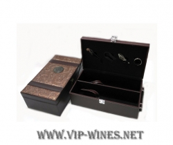012-Луксозна кутия за 2 бутилки вино